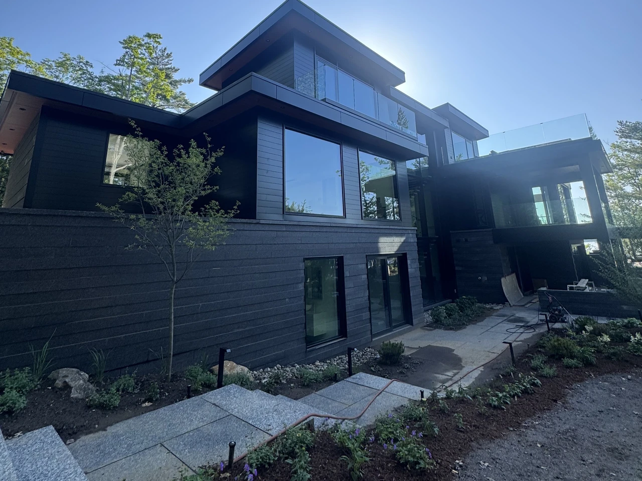 House Washing in progress at a Muskoka property