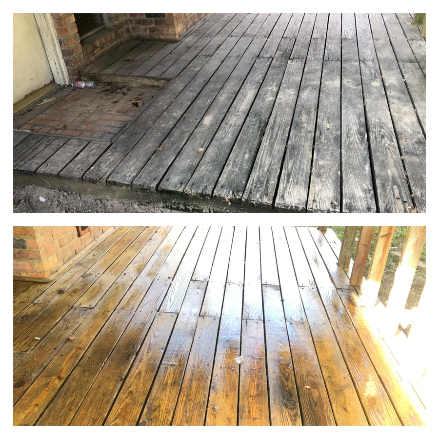 Muskoka deck Washing Service Before & After